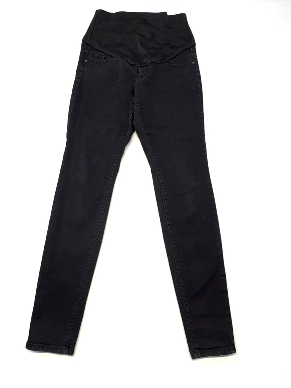 Thyme Maternity Black Over the Bump Skinny Jeans Size M excellent use condition